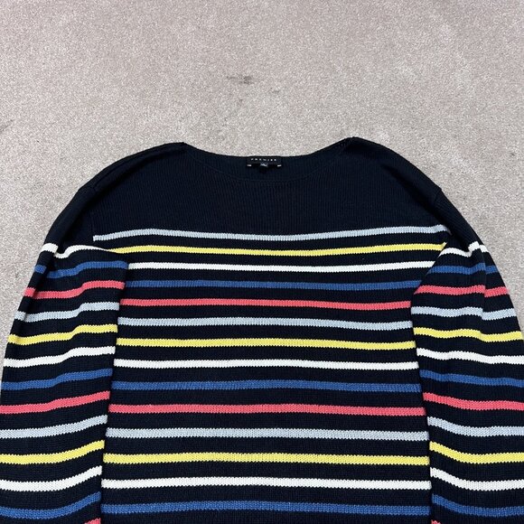 Premise Sweater Women’s Multicolored Striped Long Sleeve Pullover Size Large - Picture 7 of 11